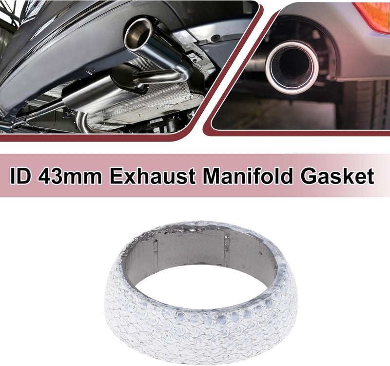 REPAIROCK ID 43mm Exhaust Manifold Gasket Prevent Leak Noise Exhaust Donut Gasket Muffler Ring Exhaust Flange Gasket for Car SUV Truck RV Graphite - Image 2